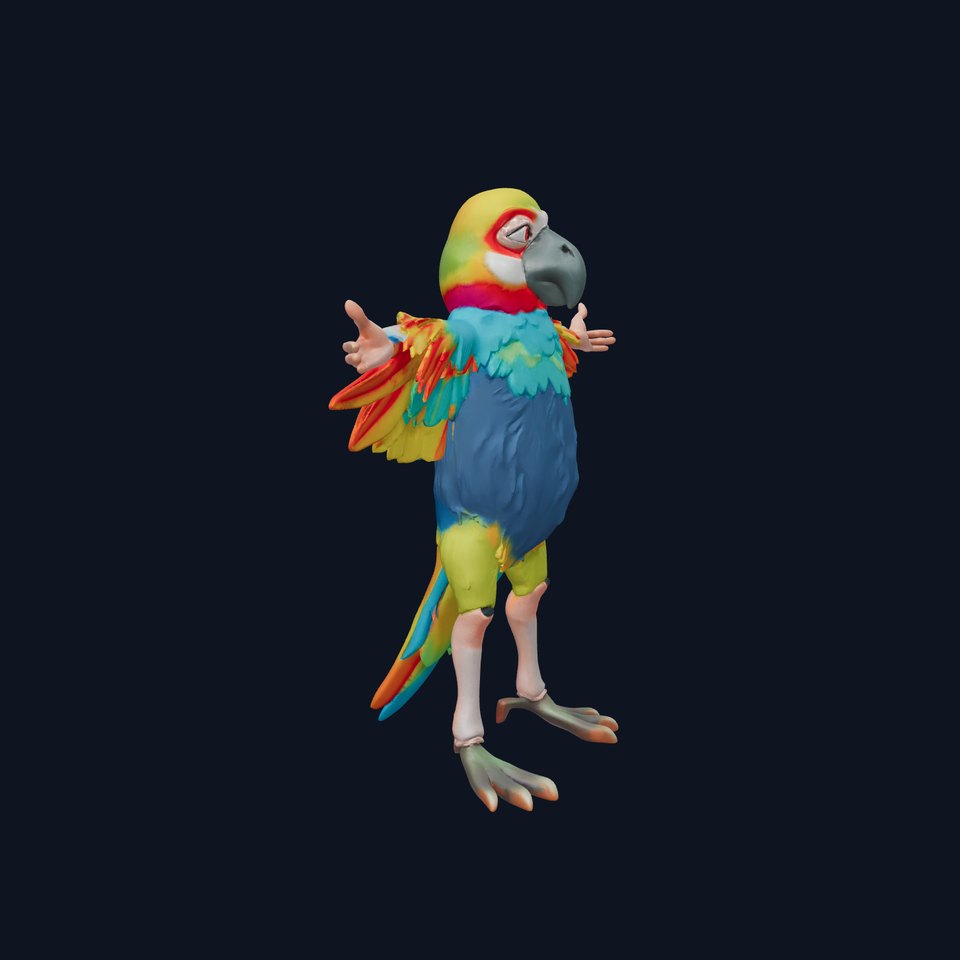 Vibrant Parrot Character model pack